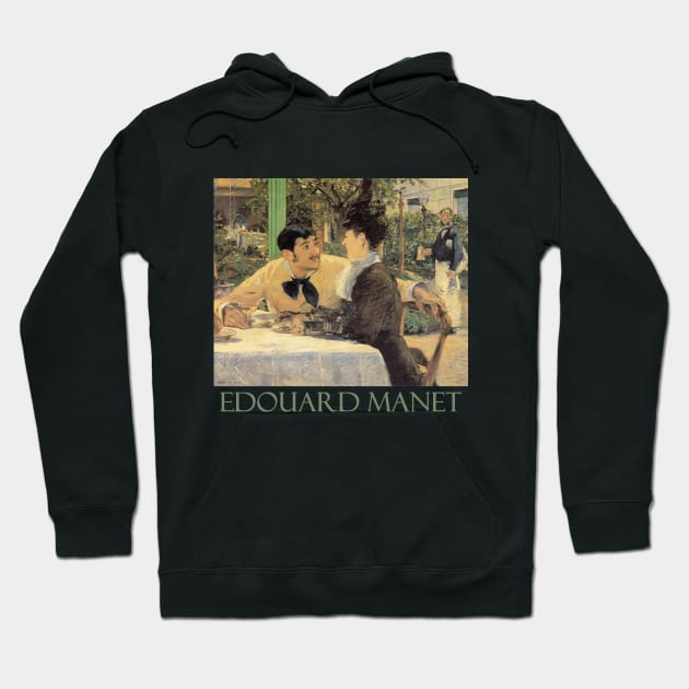 Au Pere Lathuille (1879) by Edouard Manet Hoodie by Naves